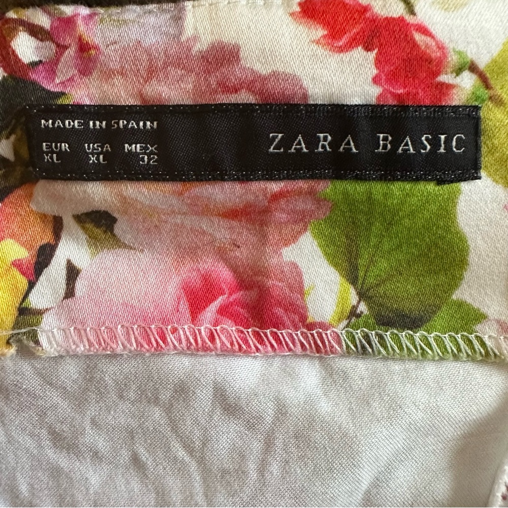 Zara Strapless Dress Floral size L Women - Picture 6 of 16